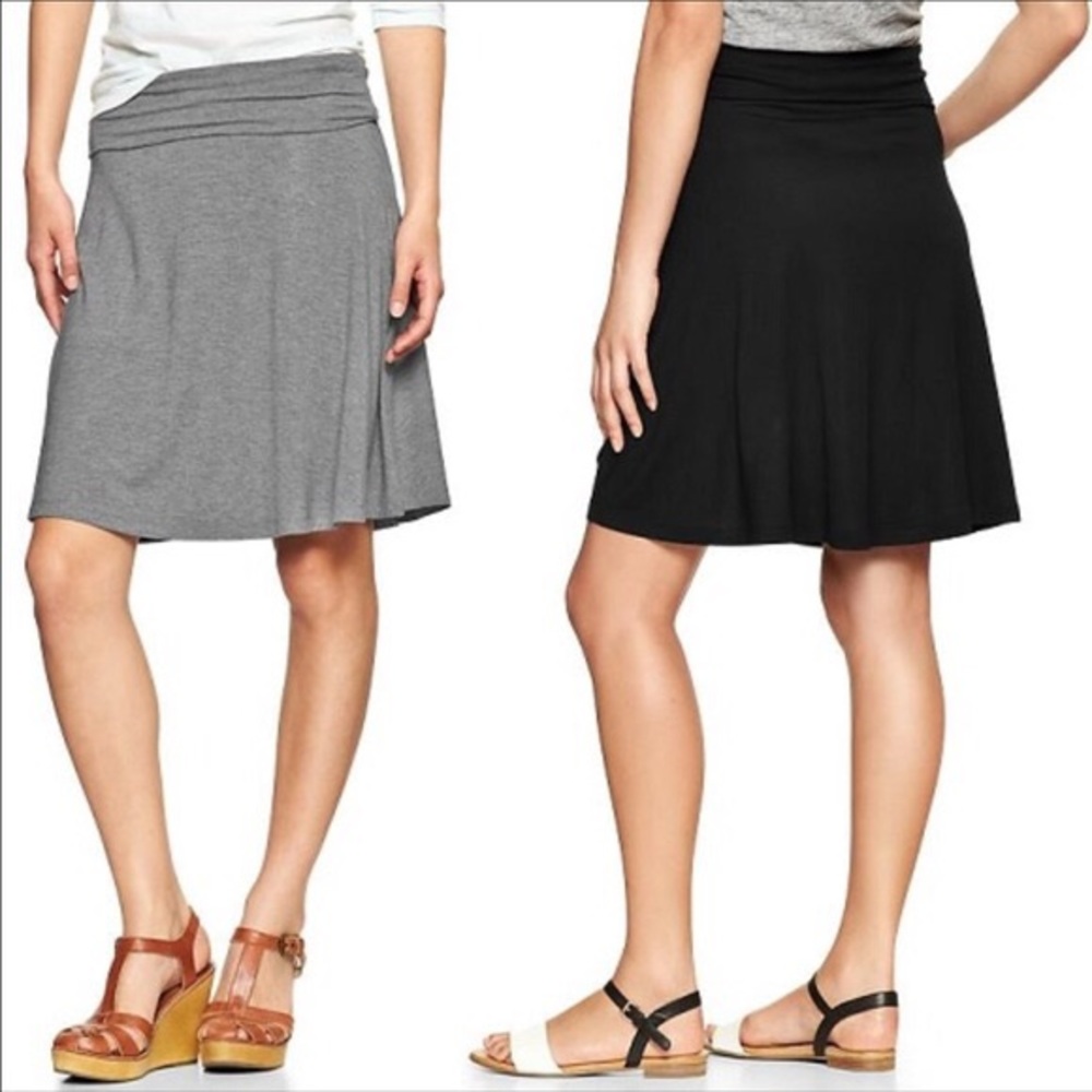 Lightweight Gap Black Rollover Top Flouncy Skirt